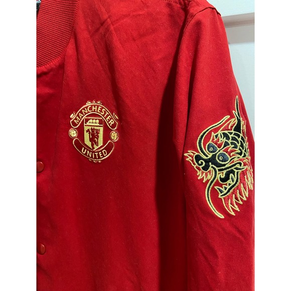 "Adidas Manchester United CNY Bomber Jacket - Red - Size S - Men's 165" - Picture 3 of 11